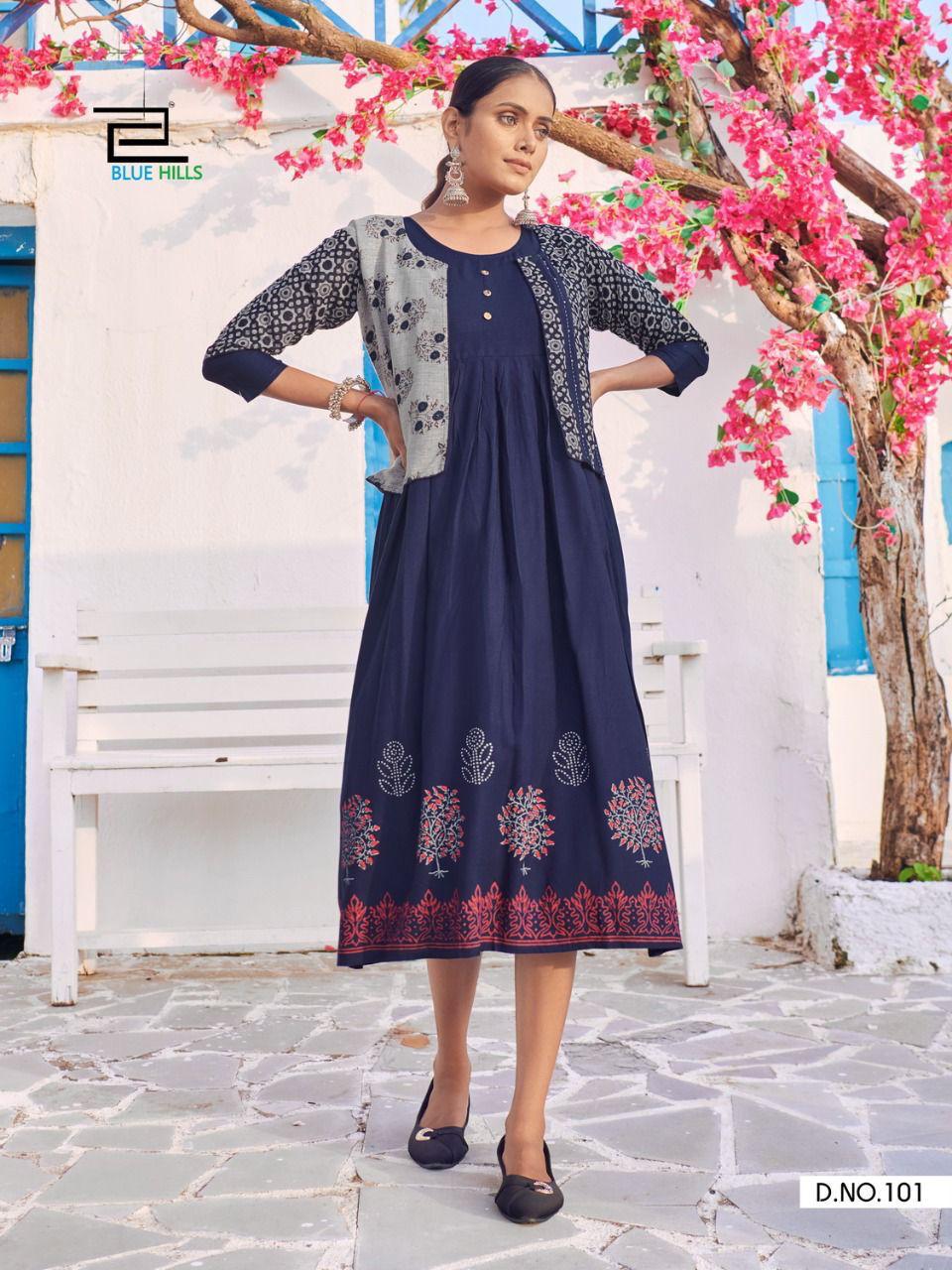 Blue Hills Trend 15 Fancy Wear Designer Printed Kurti Anarkali Collection